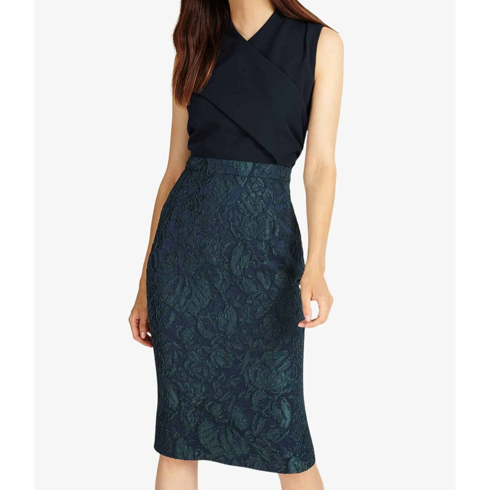 Phase Eight Women's Jacqueline Jacquard Evening Dress Size 10 Midnight Party NEW